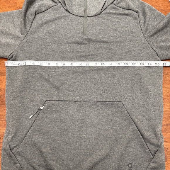 On Cloud Running Technical Hoodie Pullover 1/4 Zip Jacket Men's Medium Gray - Picture 6 of 12